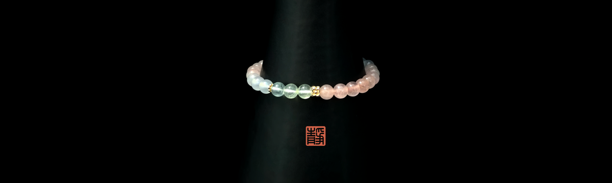 Wearable Feng Shui crystal bracelet with Rose Quartz for Love and Connection- JING Balance