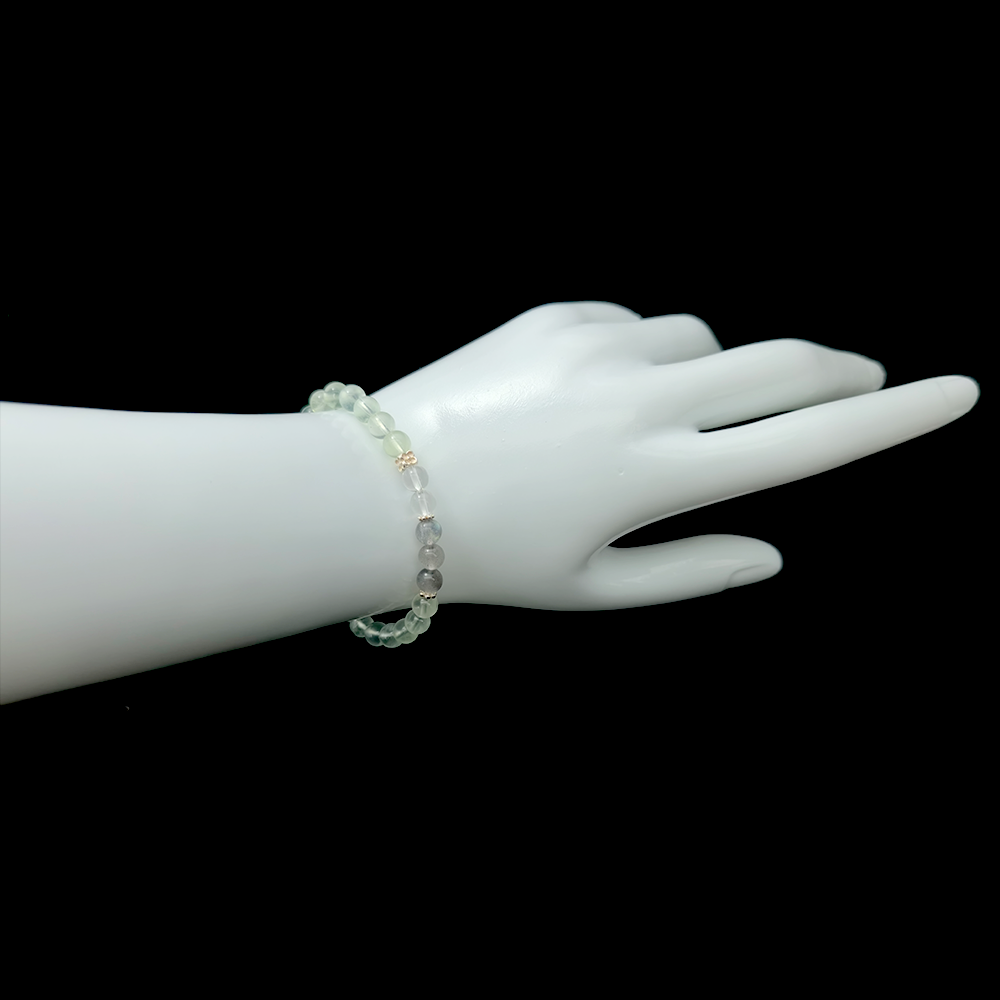 Lullaby in the Forest bracelet worn on wrist ¨C handcrafted Feng Shui jewelry for Sleep & Recovery.