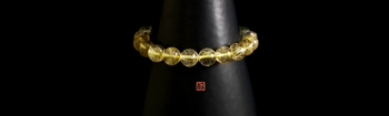 Wearable Feng Shui crystal bracelet with  Golden Rutilated Quartz crystal  for Self-worth and Confidence- JING Balance