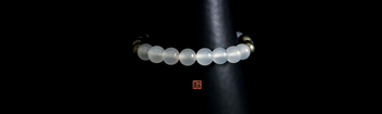 Wearable Feng Shui crystal bracelet with  White Agate  for Self-worth and Confidence- JING Balance