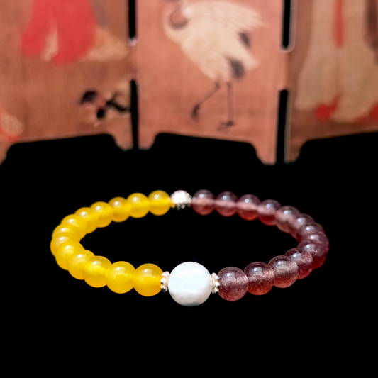 Rooted Clarity bracelet in a minimalist scene ¨C Earth element crystal for Inner Balance.