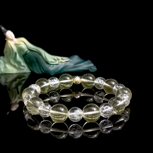Citrine and Clear Quartz crystal bracelet for people-pleasing, always saying yes, and losing yourself in conversations – JING Balance