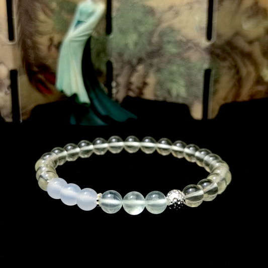 Earthbound Rest bracelet in a minimalist scene ¨C Earth element crystal for Sleep & Recovery.