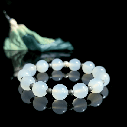 White Agate and Pyrite crystal bracelet for comparison anxiety relief, inner stability, and rebuilding self-worth when feeling “not enough” – JING Balance