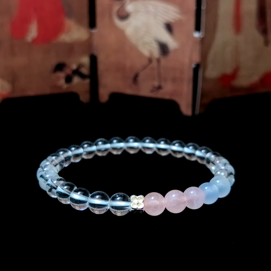 Ripple of Love bracelet in a minimalist scene ¨C Metal element crystal for Love & Connection.