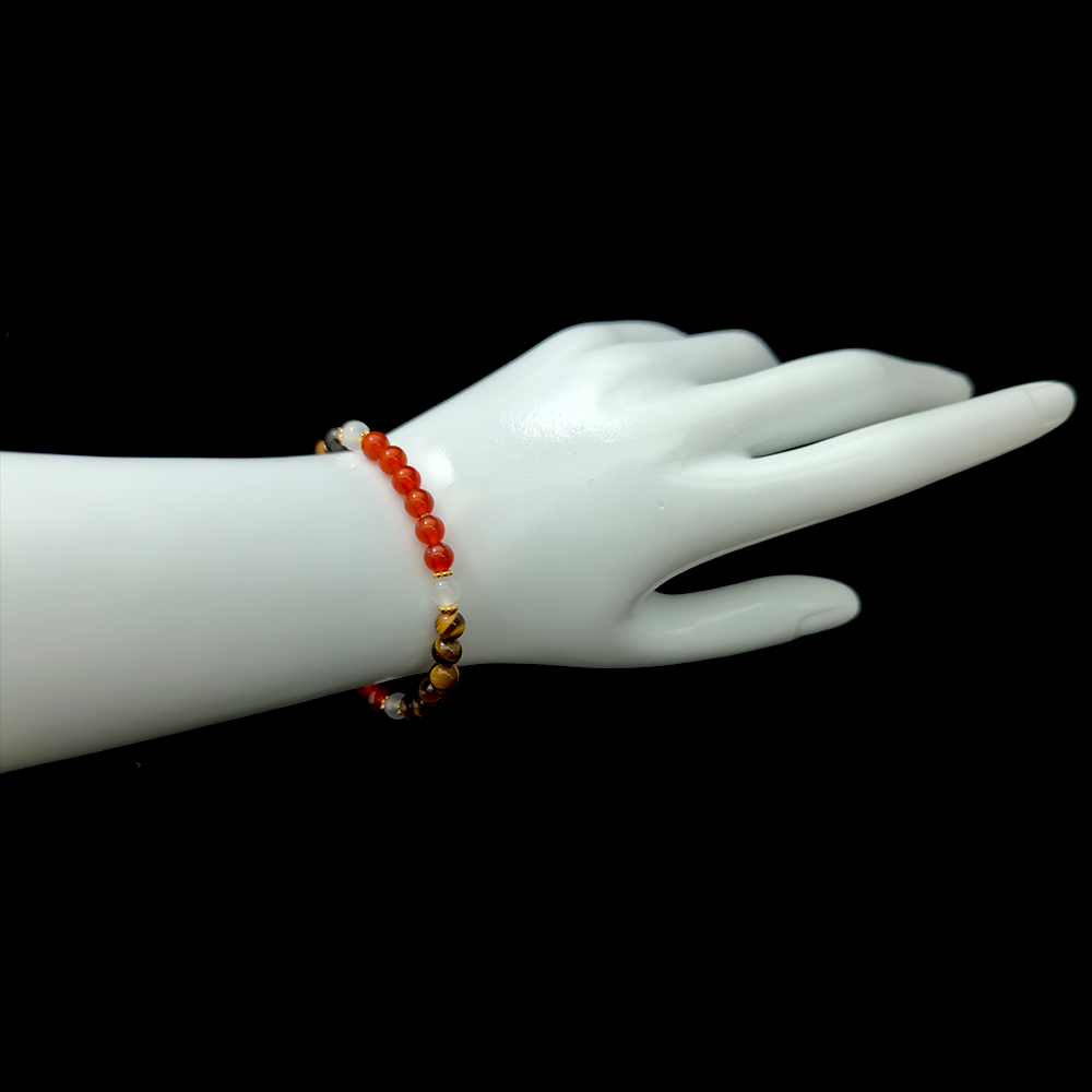Heart of the Highlands bracelet worn on wrist ¨C handcrafted Feng Shui jewelry for Energy Shielding.