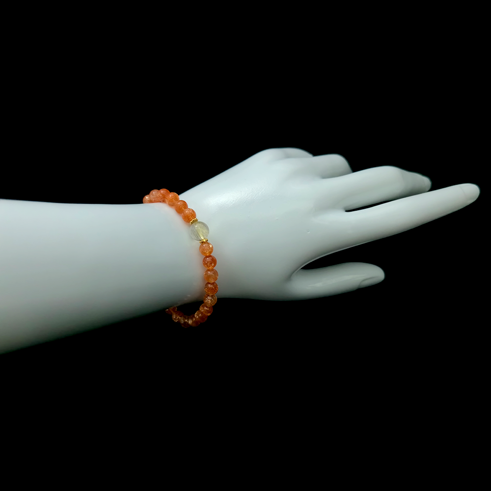 Radiant Ascend bracelet worn on wrist ¨C handcrafted Feng Shui jewelry for Career & Abundance.