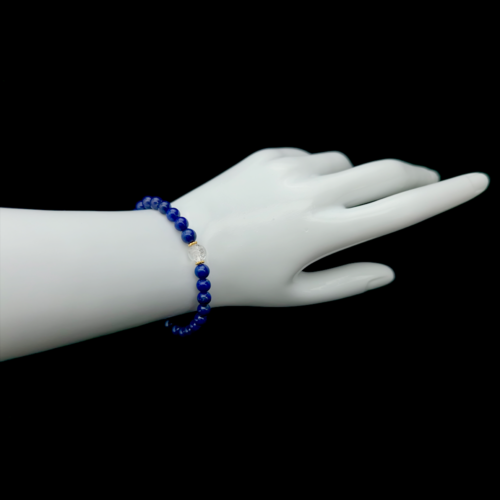 Clarity Flow bracelet worn on wrist ¨C handcrafted Feng Shui jewelry for Career & Abundance.