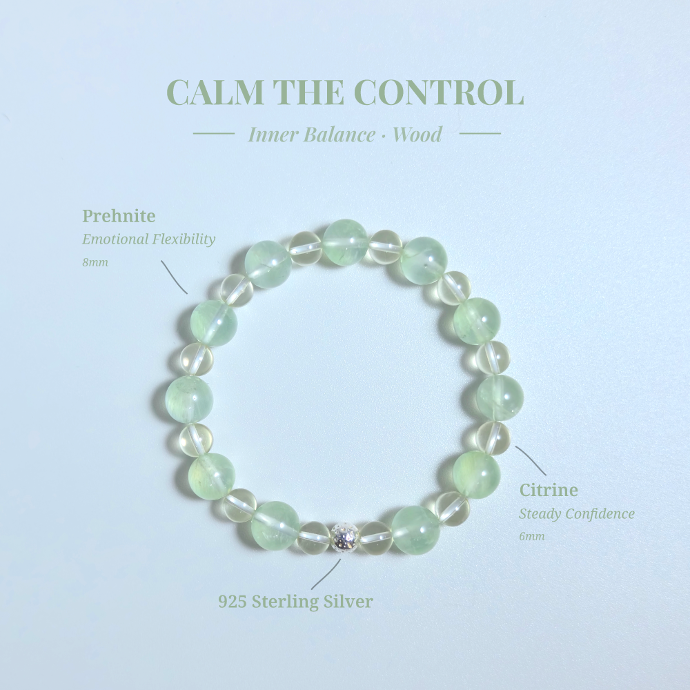 Prehnite and Citrine “Softened Control” bracelet for grounding reactive anger, reducing tension, and supporting balanced decision-making – JING Balance