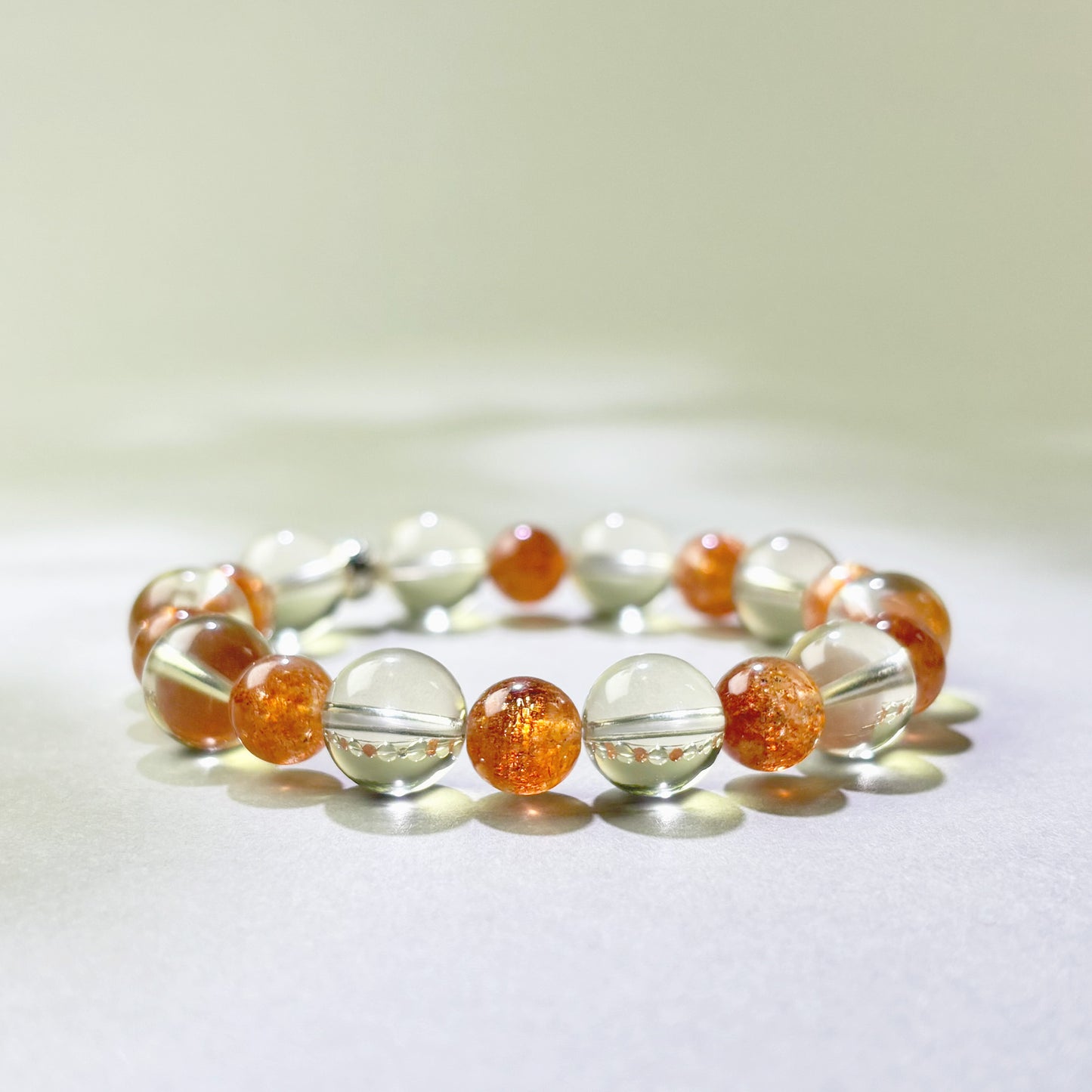 Citrine and Golden Sunstone crystal bracelet for procrastination and over-preparation
