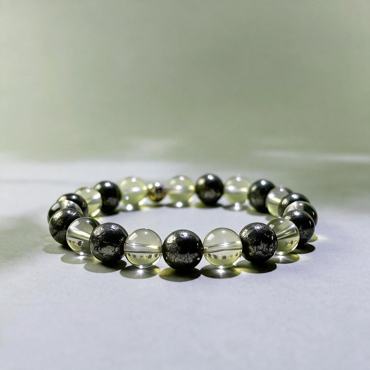 Citrine and Pyrite crystal bracelet for salary negotiation, pricing confidence, and asking for more