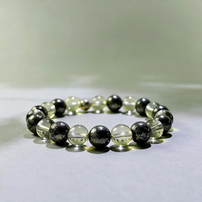 Citrine and Pyrite crystal bracelet for salary negotiation, pricing confidence, and asking for more