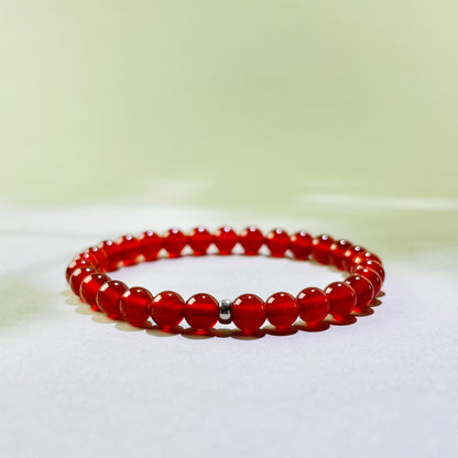 Carnelian crystal bracelet for motivation, taking action, and difficulty getting started
