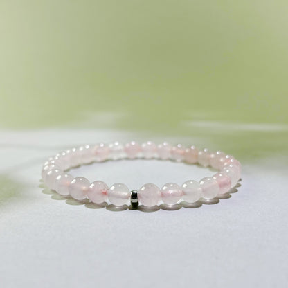 Rose Quartz crystal bracelet for love, self-love, and emotional openness