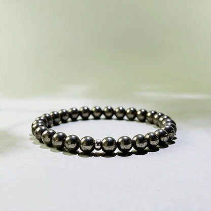 Pyrite crystal bracelet for money confidence, opportunities, and practical action
