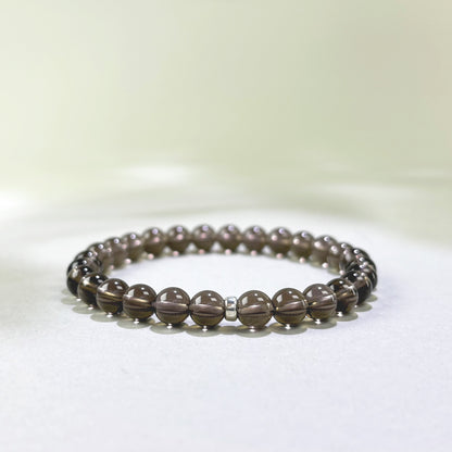 Smoky Quartz crystal bracelet for grounding, protection, and stressful environments