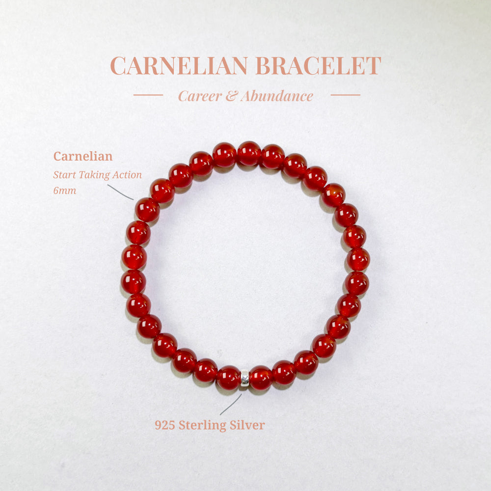 Carnelian Bracelet for low motivation, hard starts, and taking the first step