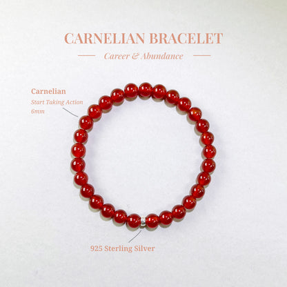 Carnelian Bracelet for low motivation, hard starts, and taking the first step