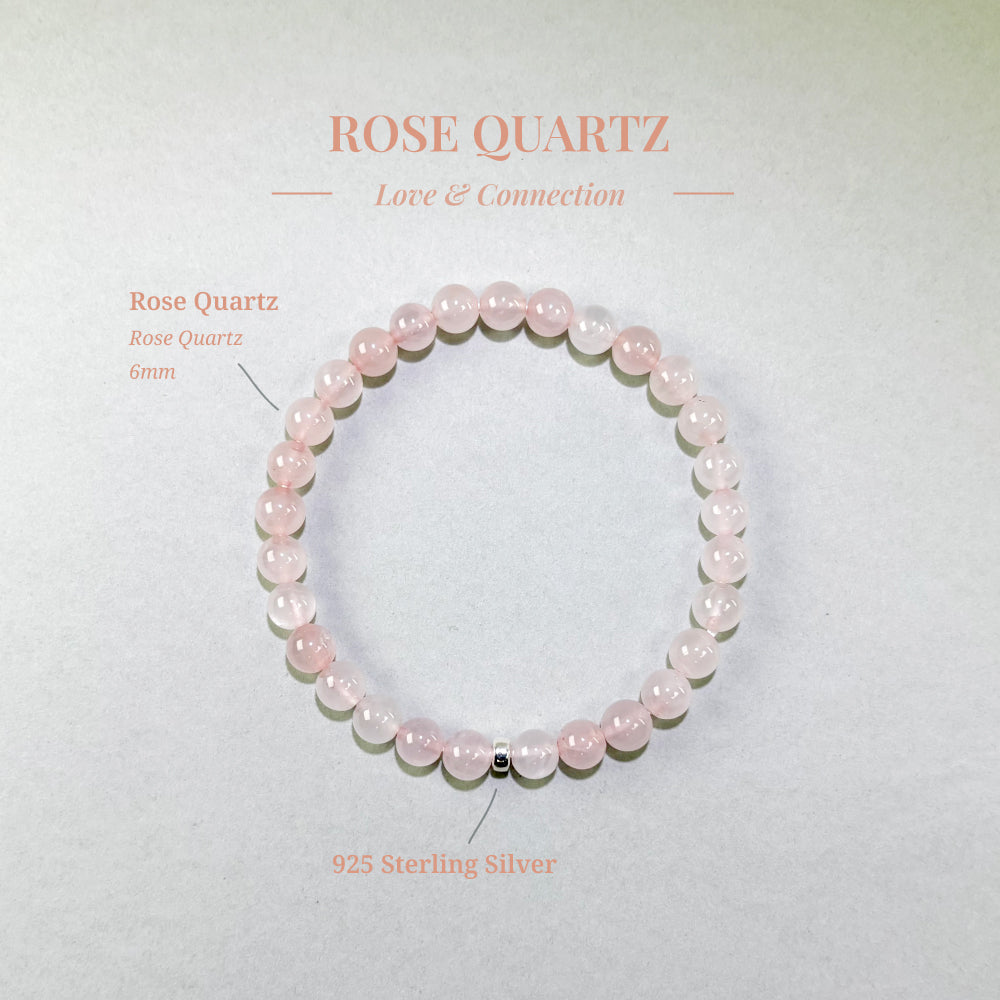 Rose Quartz Bracelet for emotional openness, self-love, and deeper connection
