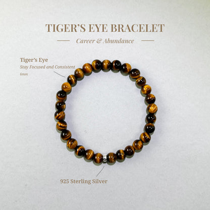 Tiger’s Eye Bracelet for distraction, losing direction, and difficulty staying consistent