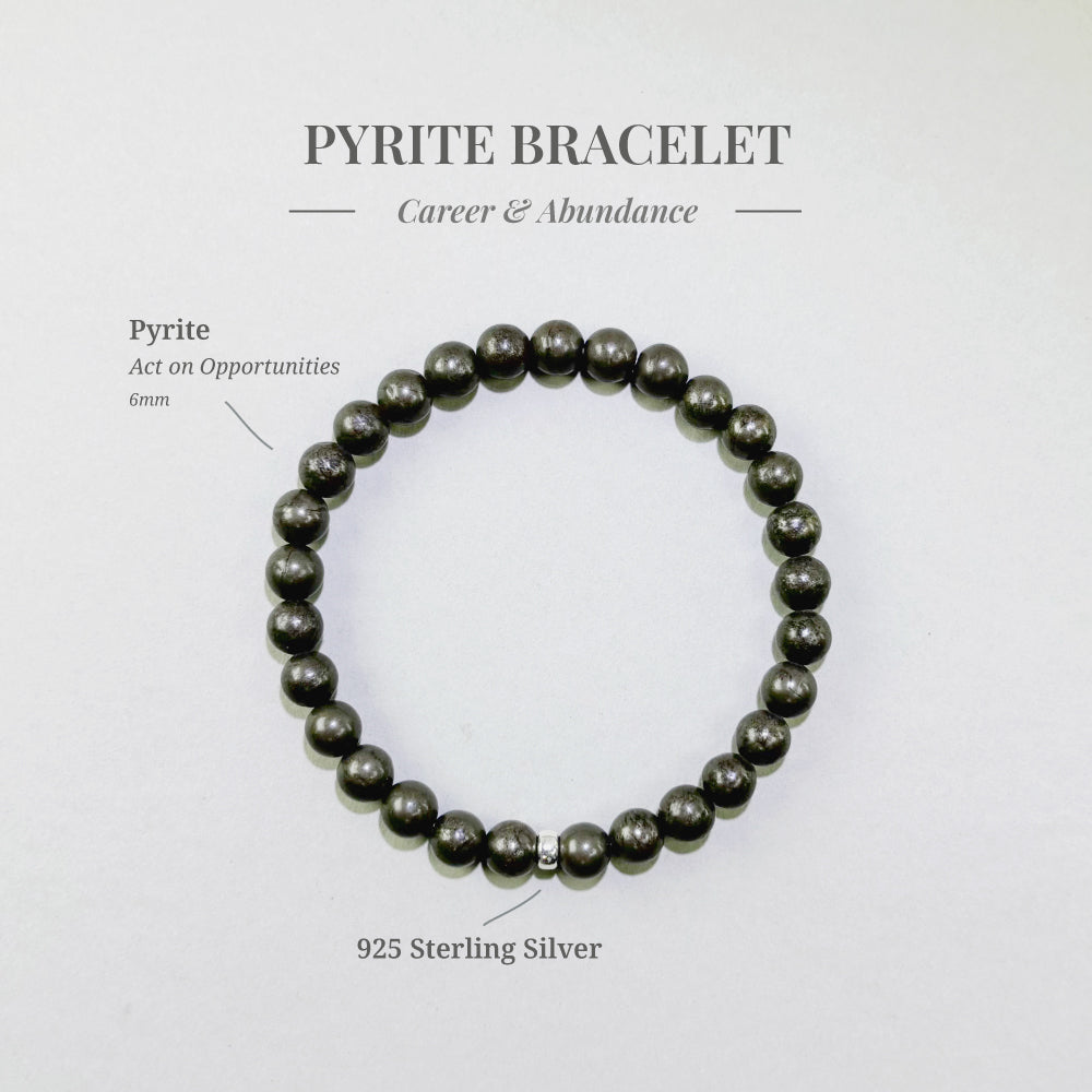 Pyrite Bracelet for money confidence, negotiation, and taking action on opportunities
