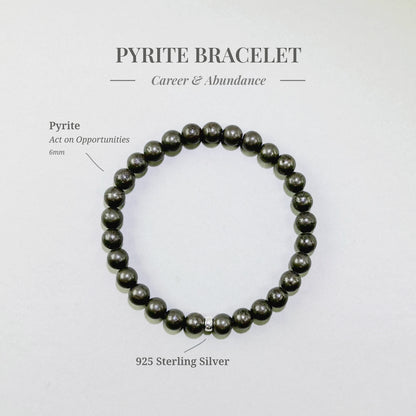 Pyrite Bracelet for money confidence, negotiation, and taking action on opportunities