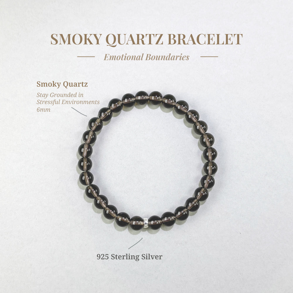 Smoky Quartz Bracelet for overstimulation, outside pressure, and difficulty staying grounded