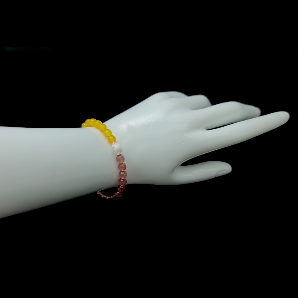 Rooted Clarity bracelet worn on wrist ¨C handcrafted Feng Shui jewelry for Inner Balance.